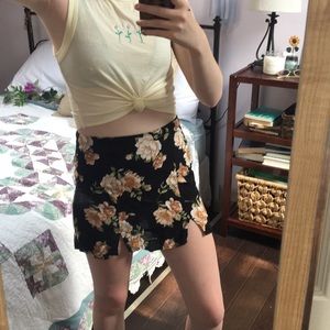 F21 floral skirt